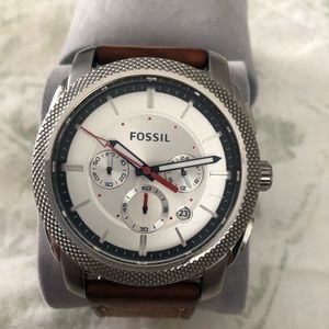 FOSSIL Machine Chronograph Tan Leather Watch